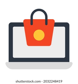 Ein trendiges Vektordesign im Online-Shopping