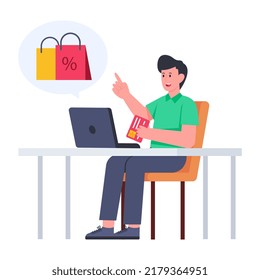 Diseño vectorial de moda para la compra en línea