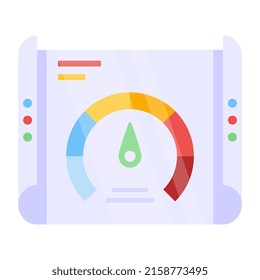 Trendy vector design of page speed test 