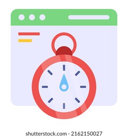 Trendy vector design of page speed test