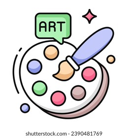         Diseño vectorial moderno de la paleta de pintura 