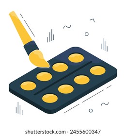         Diseño de Vector de moda de la paleta de pintura 

