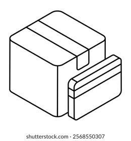 Trendy vector design of parcel card payment
