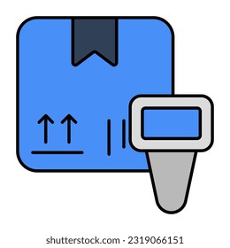 Trendy vector design of parcel scanning 