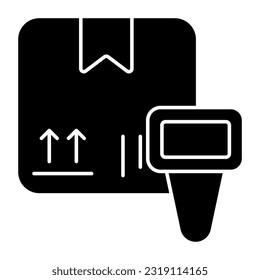 Trendy vector design of parcel scanning 