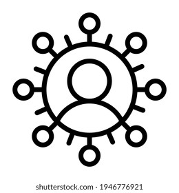 A trendy vector design of personal connection