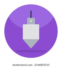 A trendy vector design of plumb bob