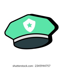 Trendy vector design of police cap