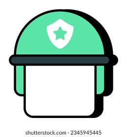 Trendy vector design of police cap