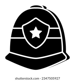 Diseño vectorial moderno de la gorra de la policía