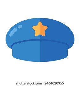 Trendy vector design of police cap