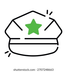 Trendy vector design of police cap