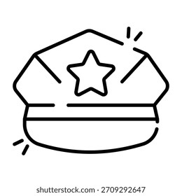 Trendy vector design of police cap