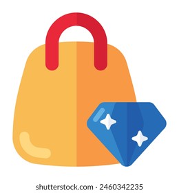 Trendy Vektorgrafik Design von Premium-Shopping