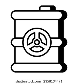 Trendy vector design of radioactive drum
