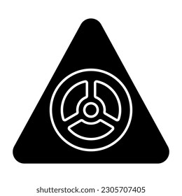 Trendy vector design of radioactive sign
