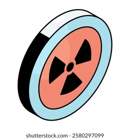 Trendy vector design of radioactive sign