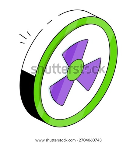 Trendy vector design of radioactive sign
