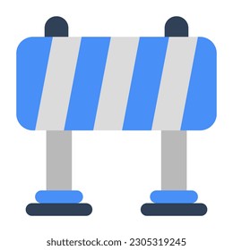 Trendy vector design of road block board