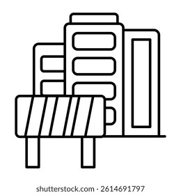 Trendy vector design of road block board