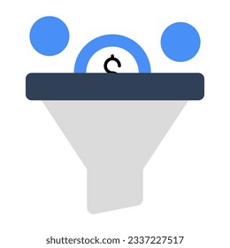 Trendy vector design of sales funnel 