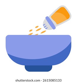 Trendy vector design of salt pot