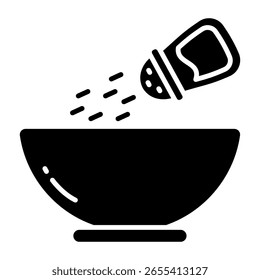 Trendy vector design of salt sprinkling