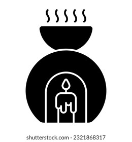 Diseño vectorial de moda de la vela perfumada 