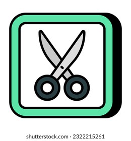 Trendy vector design of scissors