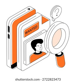 Diseño de Vector de moda de búsqueda de persona buscada