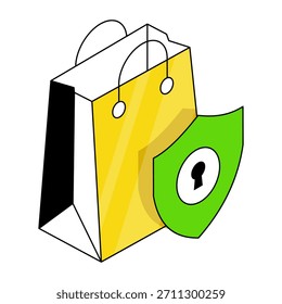 Trendy vector design of secure shopping 


