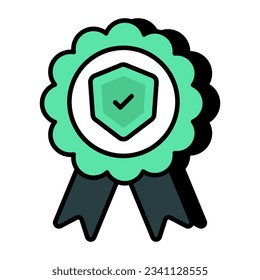 Trendy vector design of security badge
