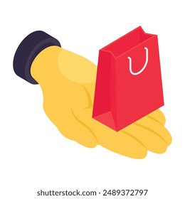 Trendy vector design of shopping bag