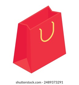 Trendy vector design of shopping bag