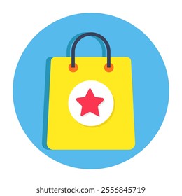 Trendy vector design of shopping bag