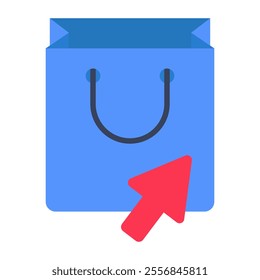 Trendy vector design of shopping bag