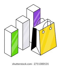 Trendy vector design of shopping data 