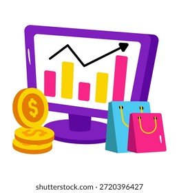 Trendy vector design of shopping data 
