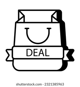 Trendy vector design of shopping deal