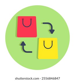 Trendy vector design of shopping exchange