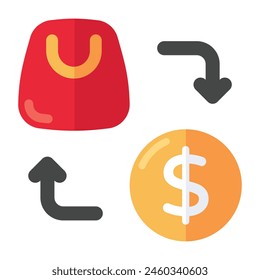 Trendy vector design of shopping payment