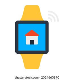 A trendy vector design of smart home watch