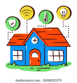 Diseño de Vector de moda del hogar inteligente