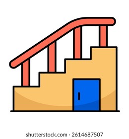 Trendy vector design of stairs