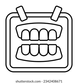 Trendy vector design of teeth gum