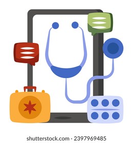 Trendy vector design of telemedicine 

