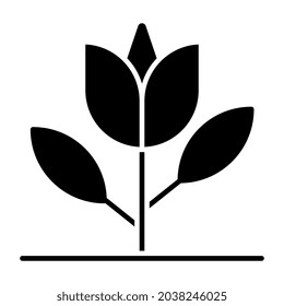 Ein trendiger Vektordesign der Tulpenblume
