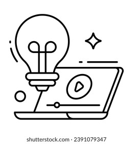 Trendy vector design of video tutorial 