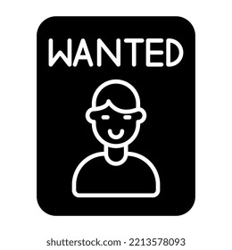 Diseño vectorial moderno de afiche buscado 