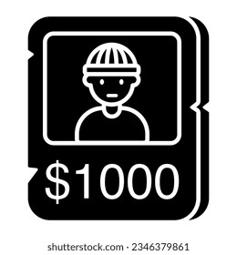 Trendy vector design of wanted poster 